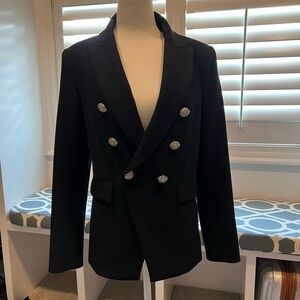 Veronica Beard Black Blazer with Silver Accents- dickie ready